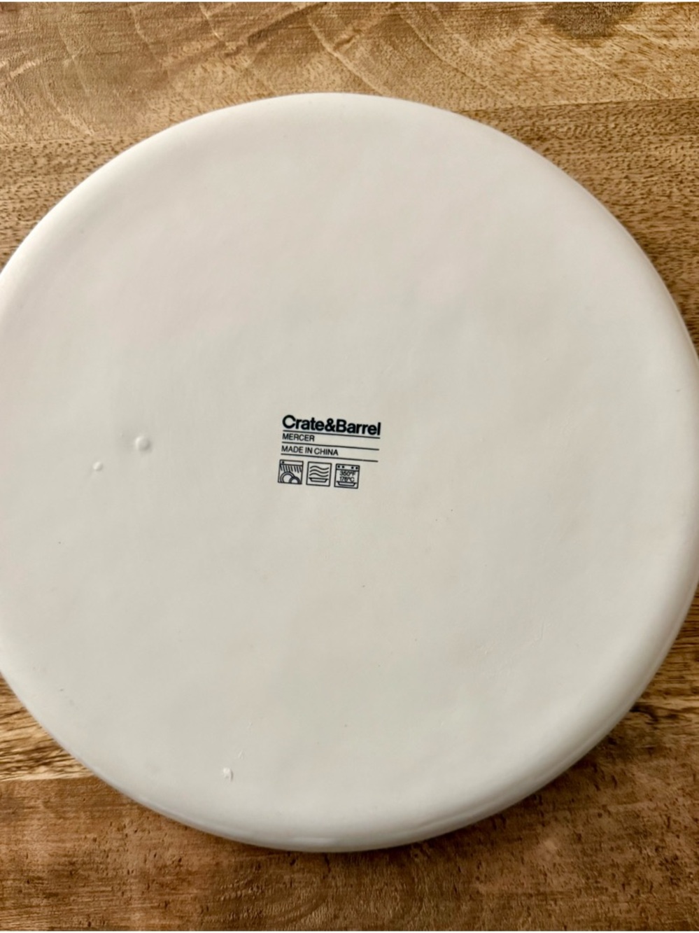 Crate & Barrel Cream Ceramic Salad/Dessert plate